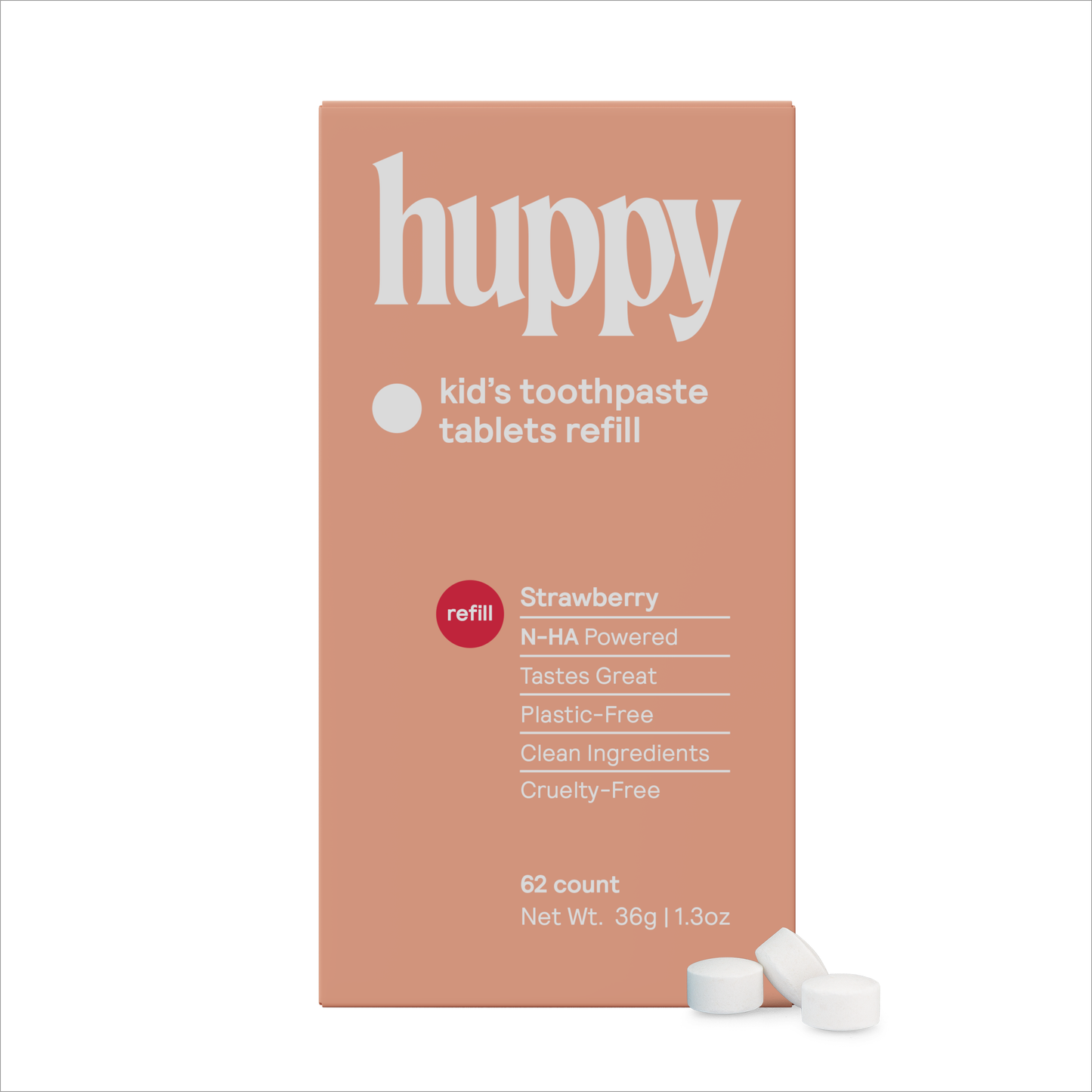 Huppy Toothpaste Tablets Refill - Strawberry