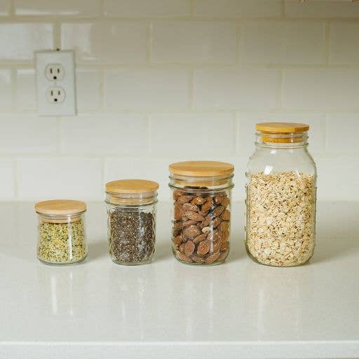 Bamboo Mason Jar Lid