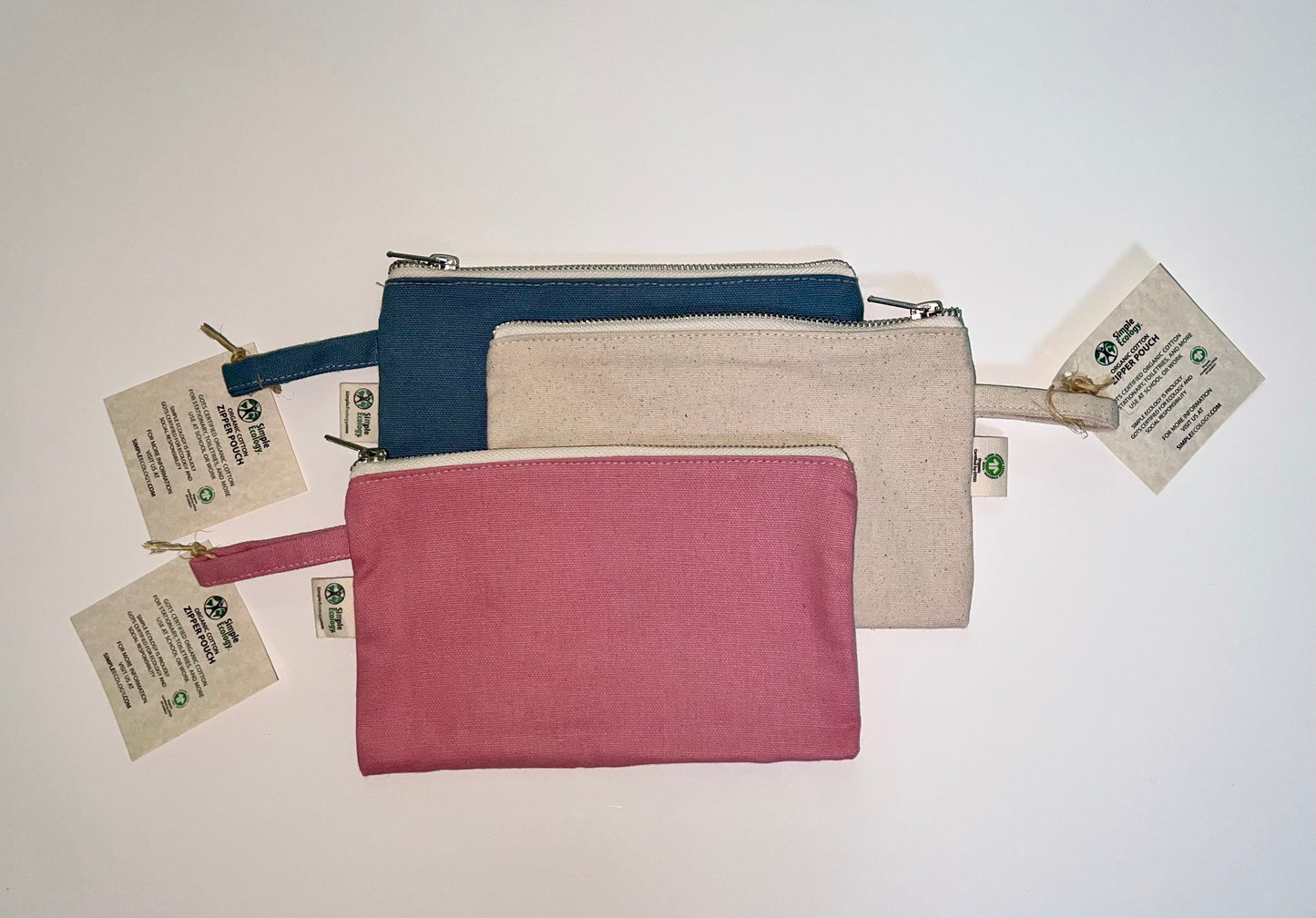 Organic Cotton Zipper Pouch