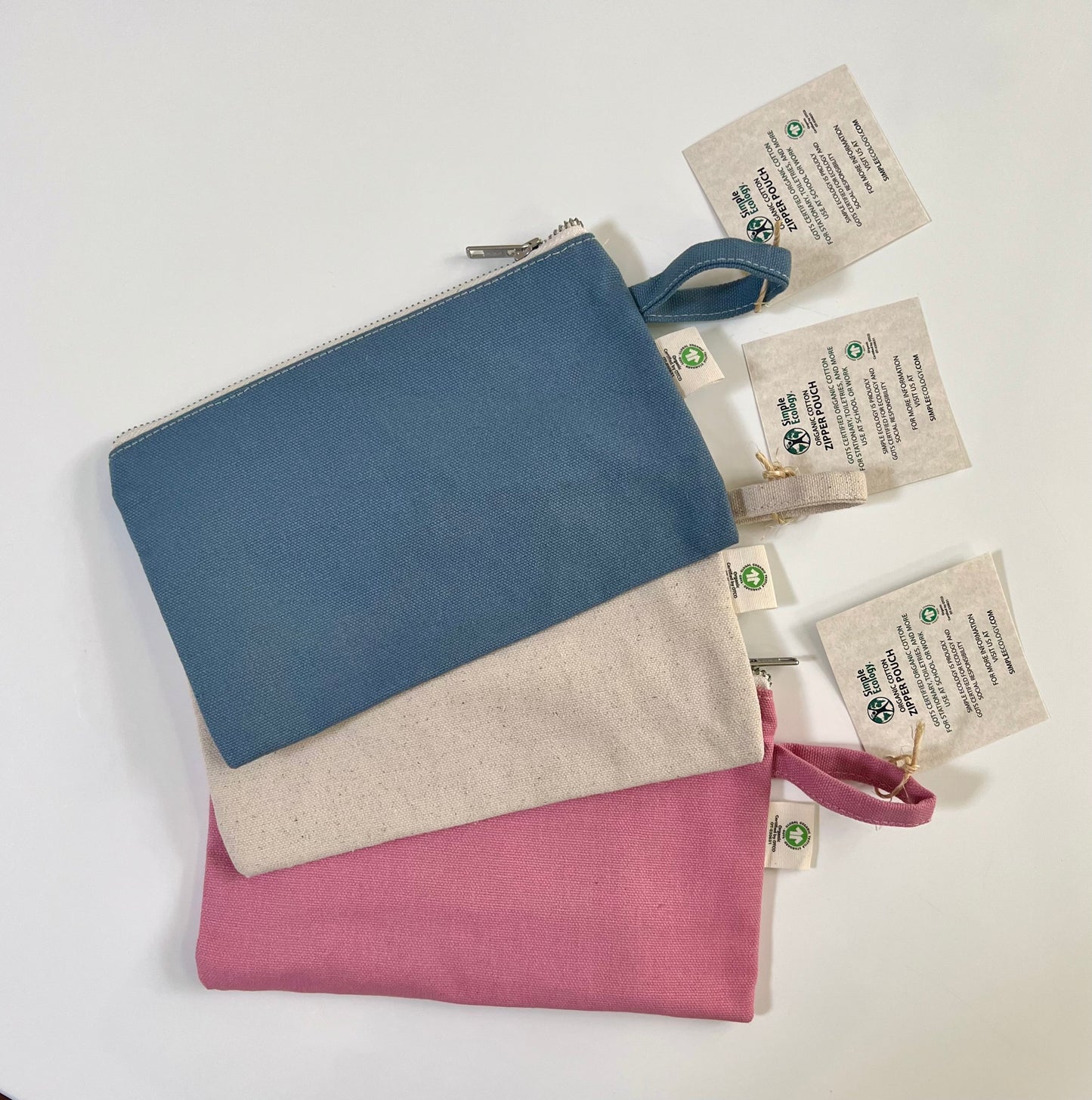 Organic Cotton Zipper Pouch