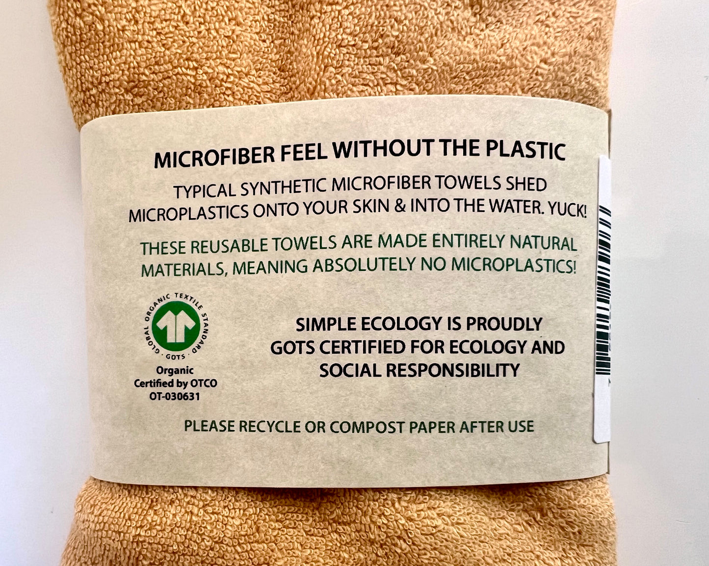 Organic Cotton Face Towel +Exfoliating Washcloth 2-Pack