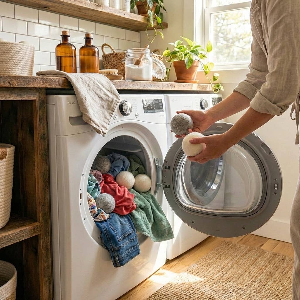Set of 6 Organic Wool Dryer Balls