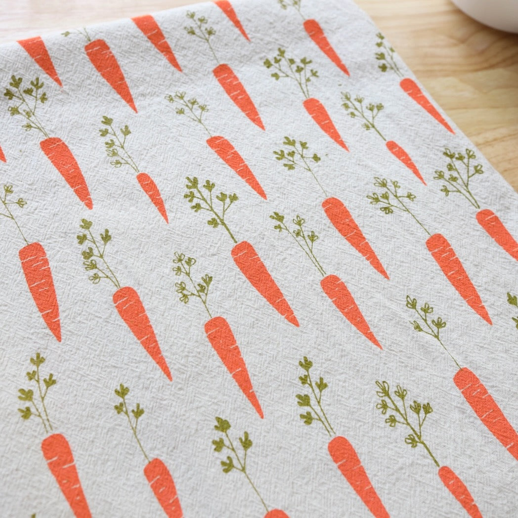 Handprinted Cotton Kitchen Towels