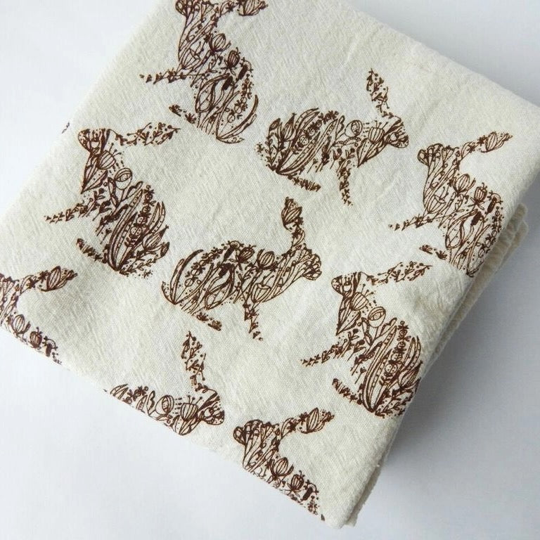 Handprinted Cotton Kitchen Towels