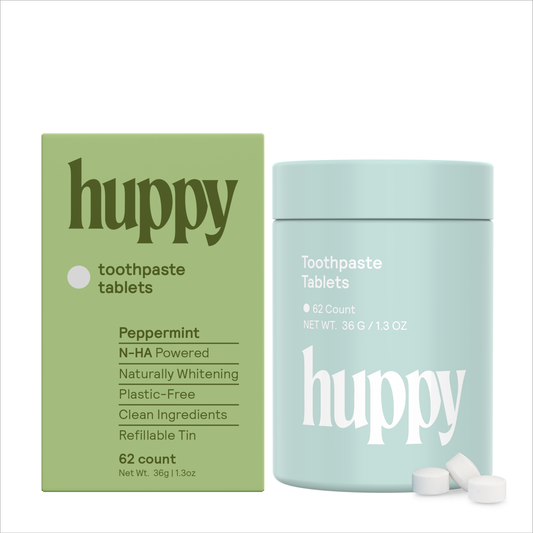 Huppy Toothpaste Tablets & Container - Peppermint