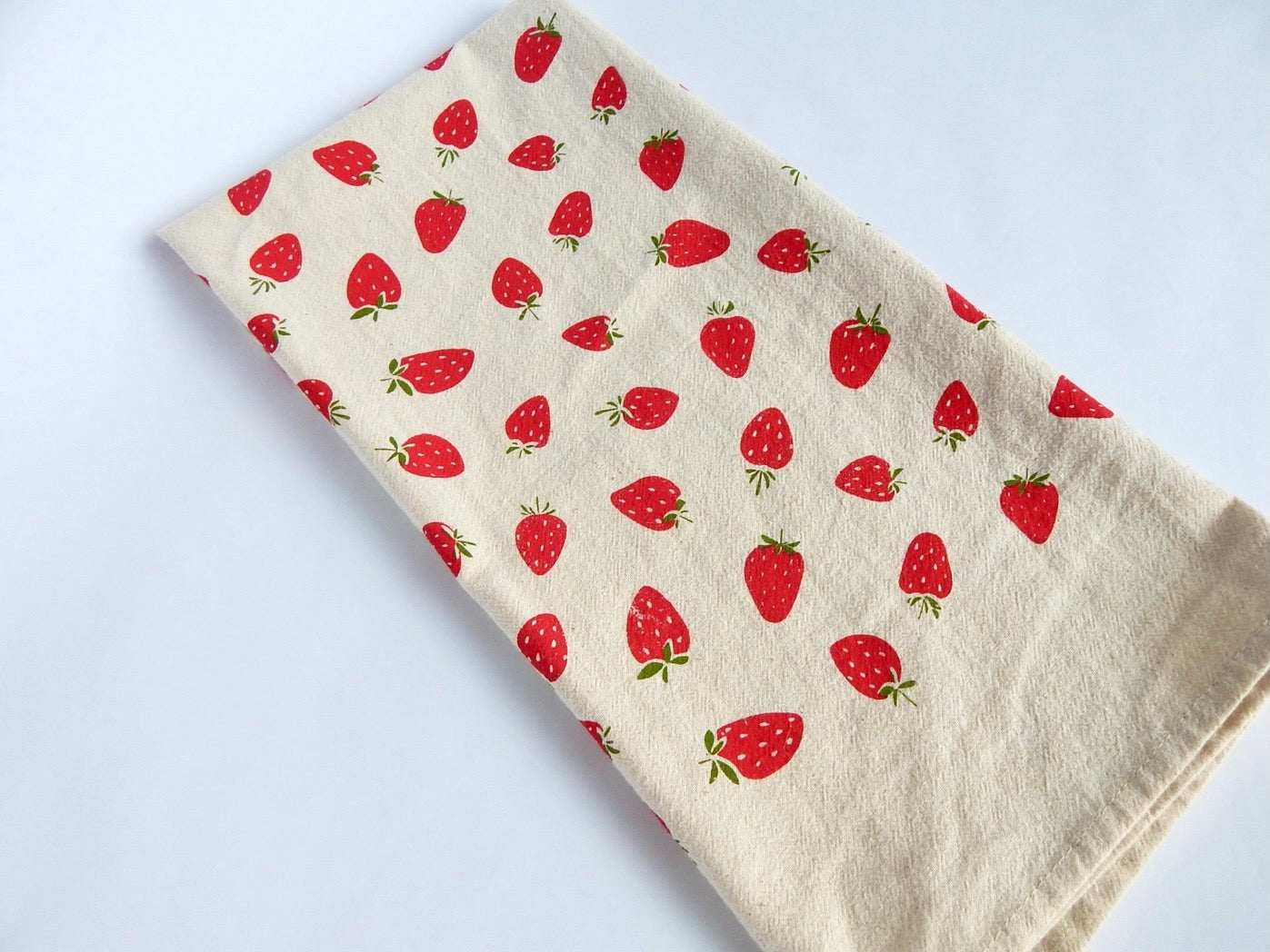 Handprinted Cotton Kitchen Towels
