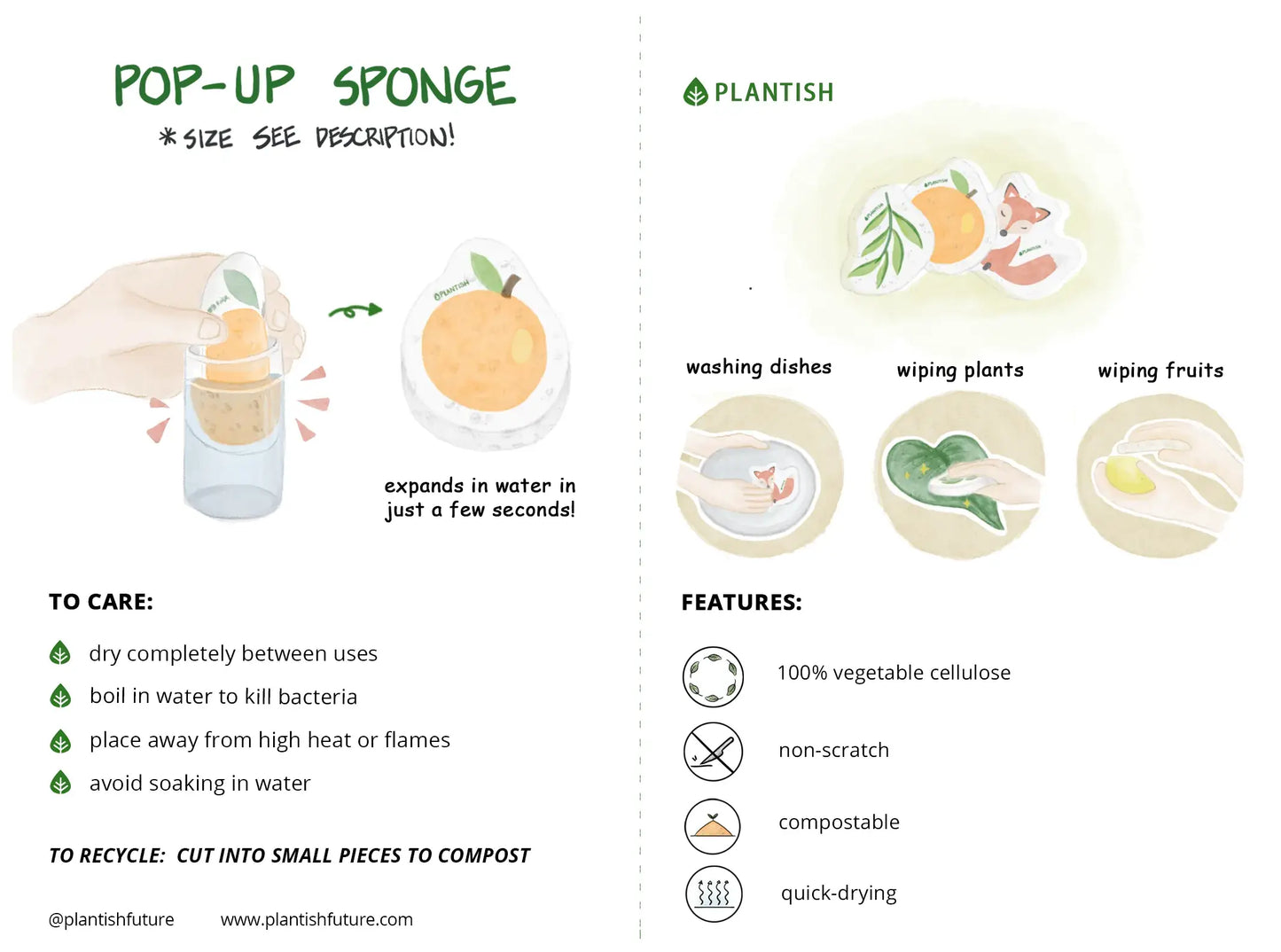 Cellulose Pop-Up Sponges (3 Pack, Shapes)
