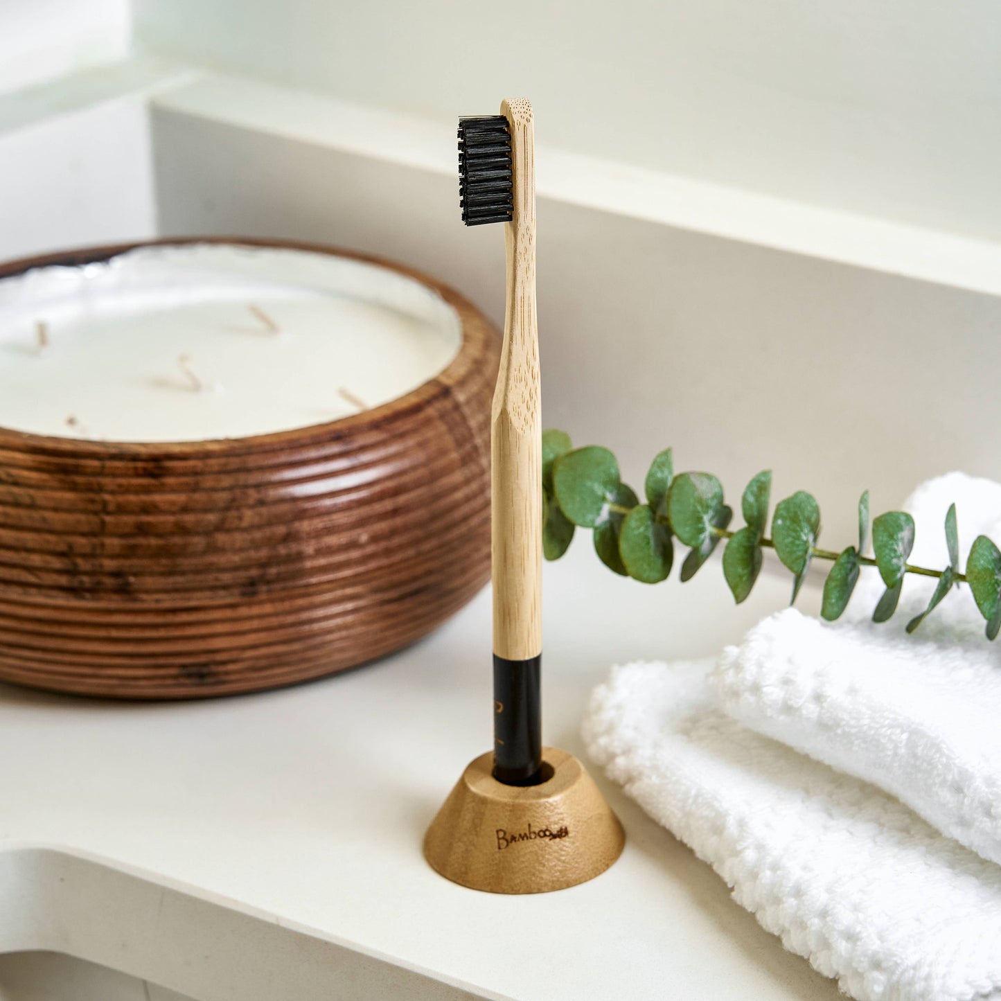 Bamboo Toothbrush Holder