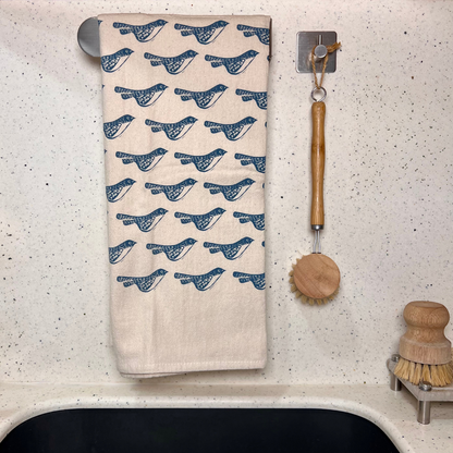 Handprinted Cotton Kitchen Towels