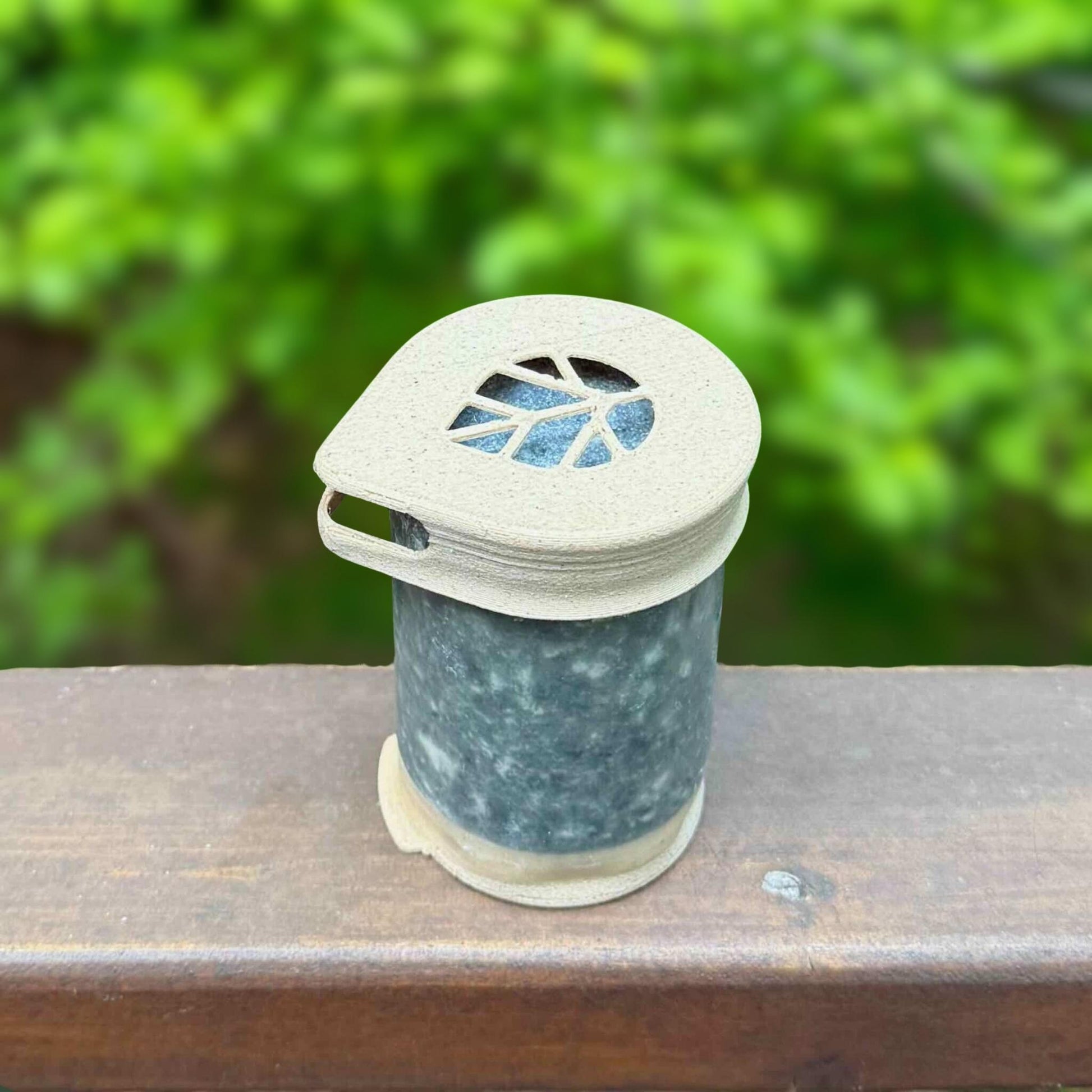 Stem shampoo bar in coconut hinoki scent with recyclable cap and coated in beeswax to prevent dissolving