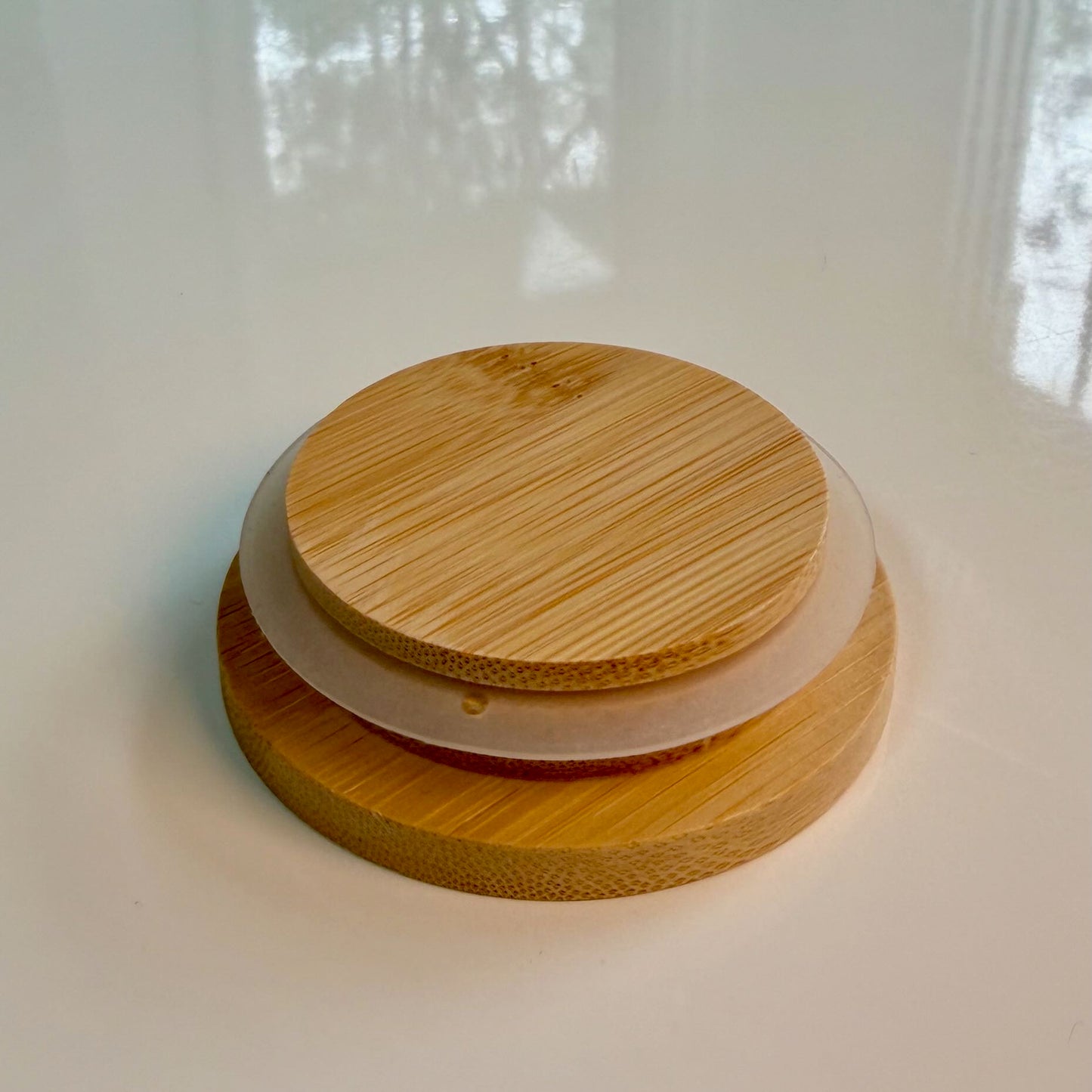 Bamboo Mason Jar Lid