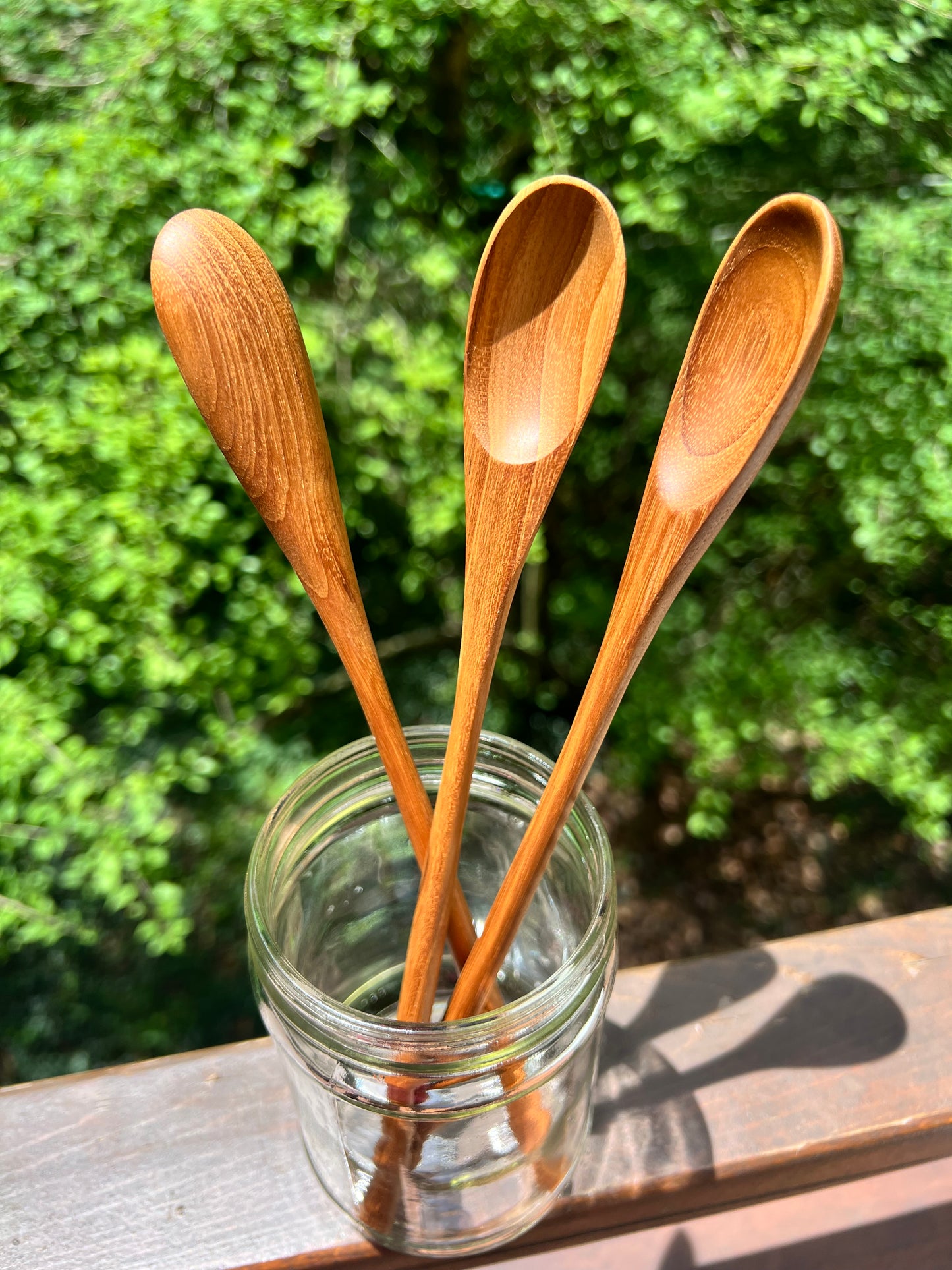9.5” Long Teak Cocktail Spoon