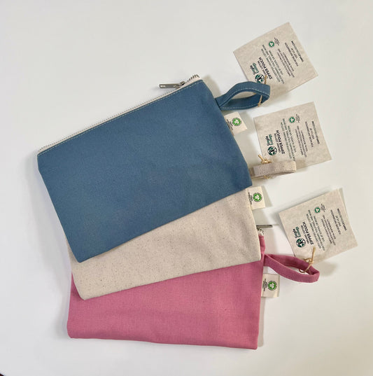 Organic Cotton Zipper Pouch