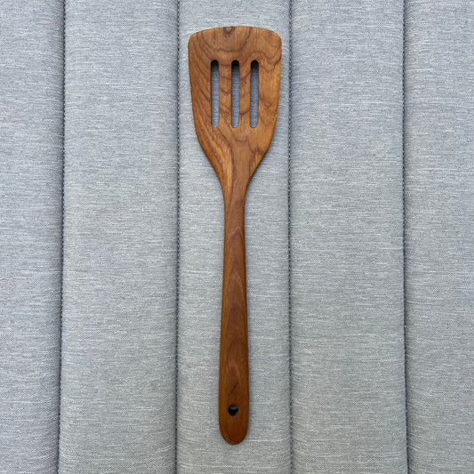 13.5" Teak Slotted Spatula Turner