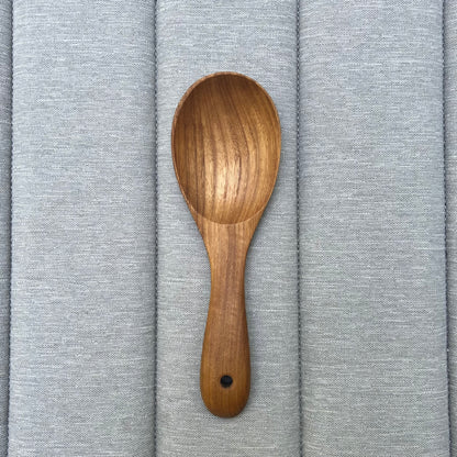9” Teak Rice Paddle, Serving Spoon, Versatile Cooking Spoon