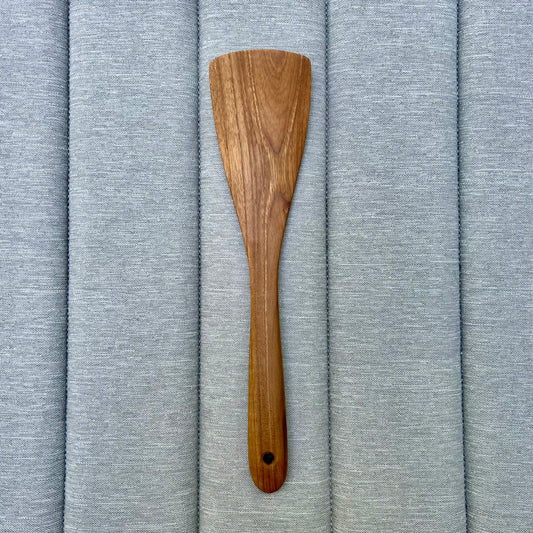 12” Teak Flat Edge Spatula Turner