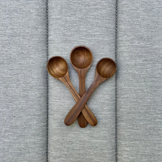 Mini Teak Seasoning Spoons (Set of 3)