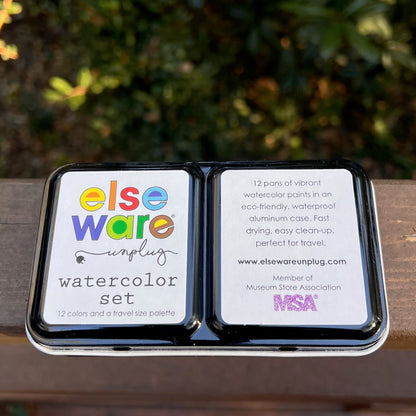 Watercolor Set - Travel-Friendly Metal Palette (12 Colors)