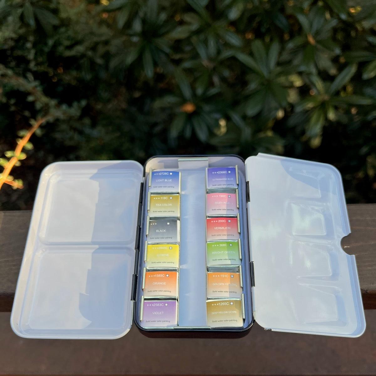 Watercolor Set - Travel-Friendly Metal Palette (12 Colors)