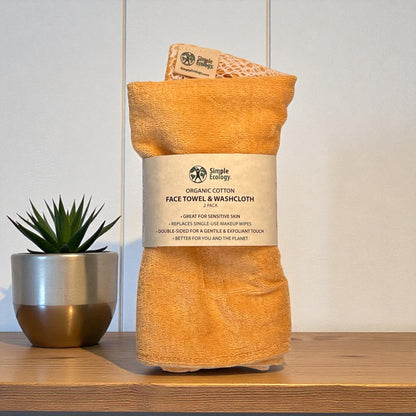 Organic Cotton Exfoliating Face Towel (2-Pack)