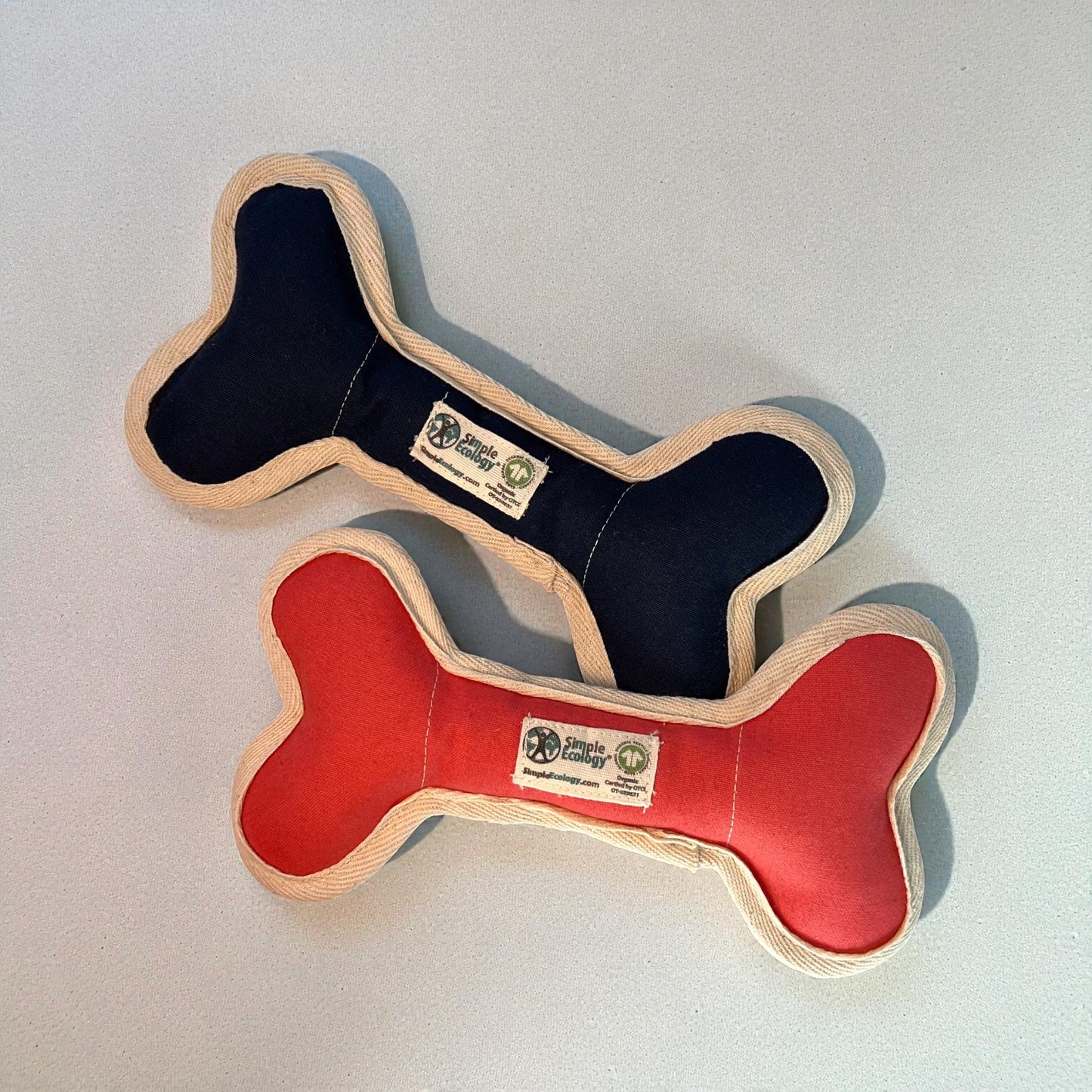 100% Cotton Upcycled Dog Bone Toy