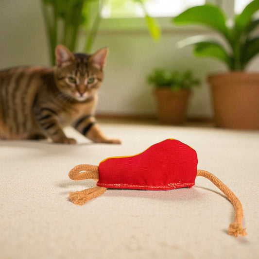 100% Cotton Upcycled Cat Toy
