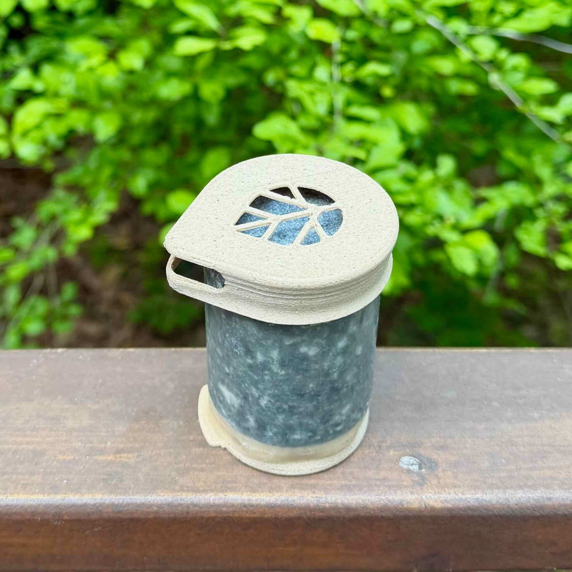 Stem shampoo bar in coconut hinoki scent with recyclable cap and coated in beeswax to prevent dissolving