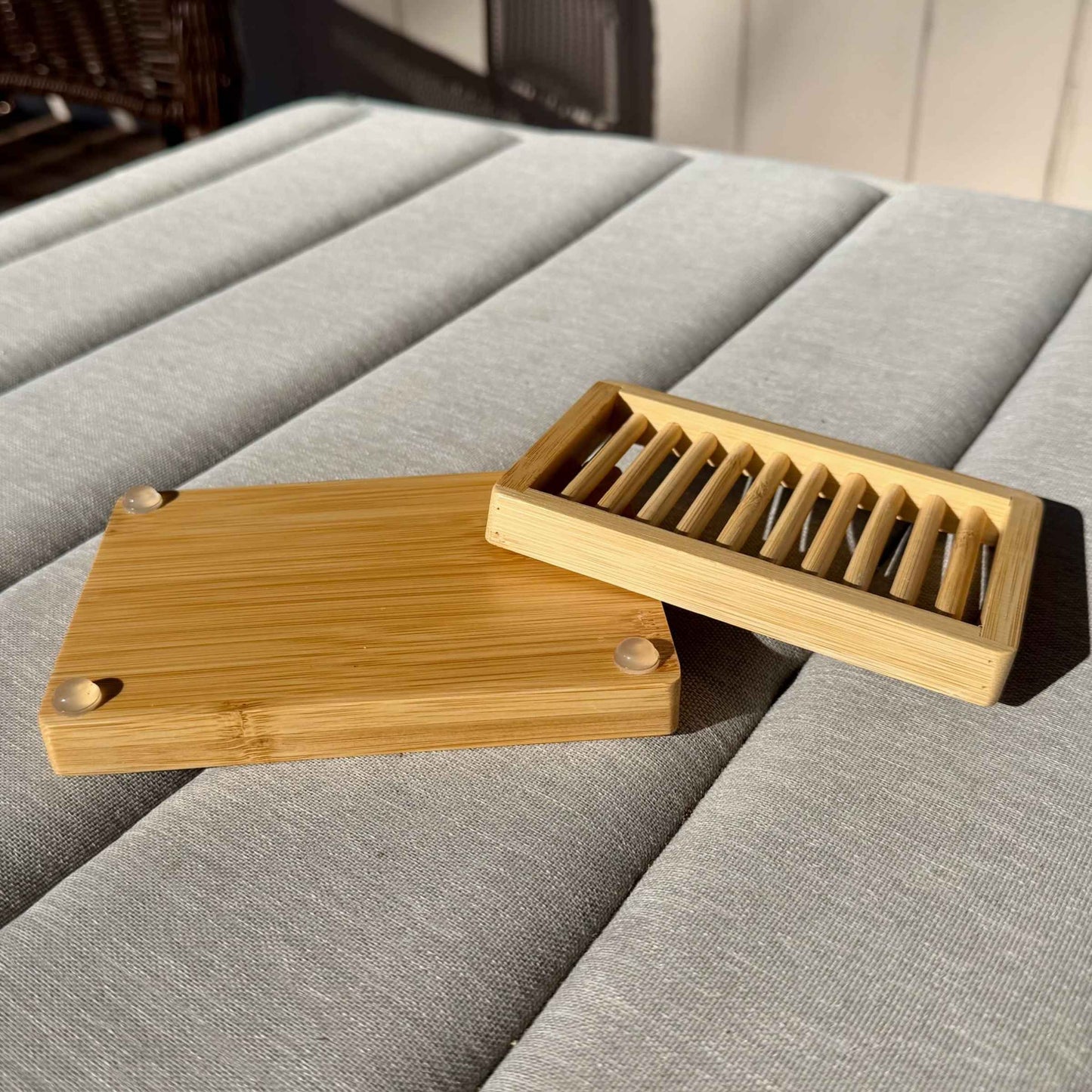 Dual-Layer Bamboo Soap Dish