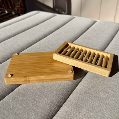 Dual-Layer Bamboo Soap Dish