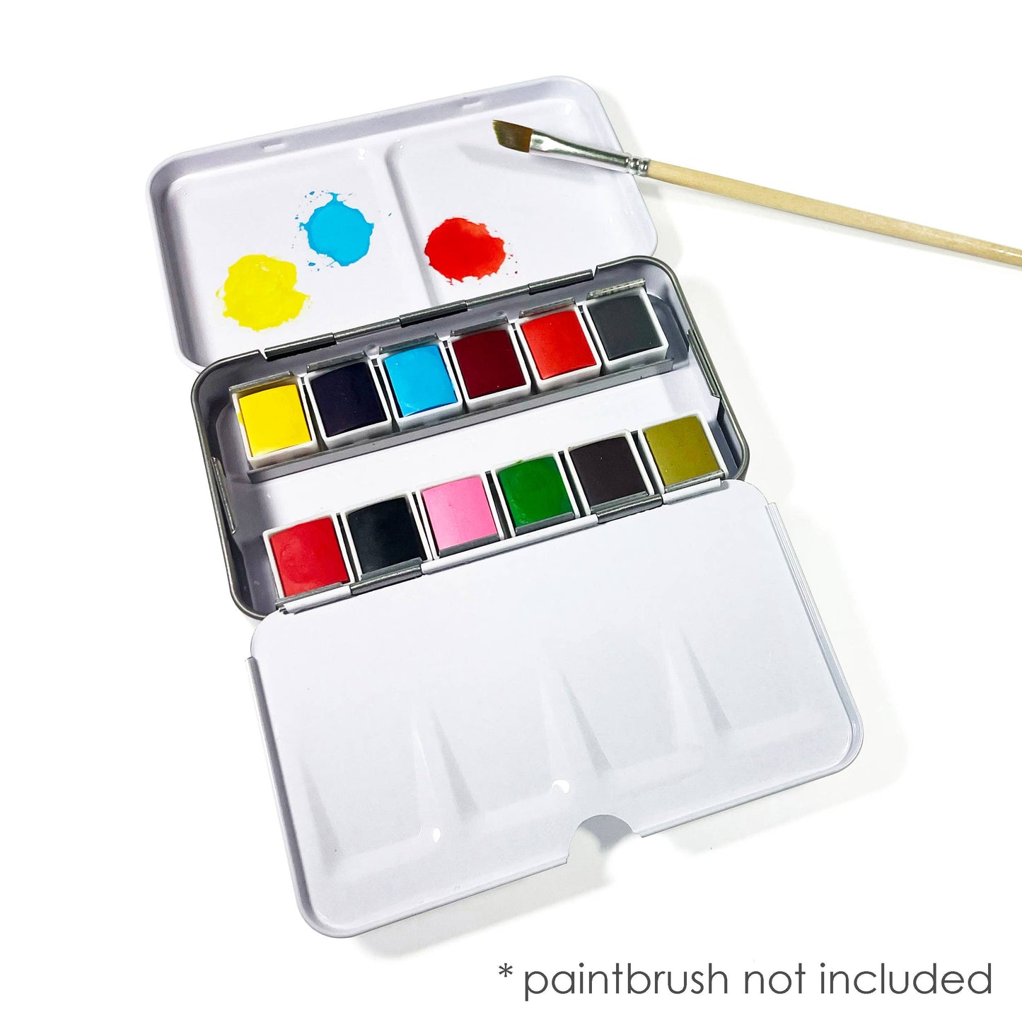 Watercolor Set - Travel-Friendly Metal Palette (12 Colors)
