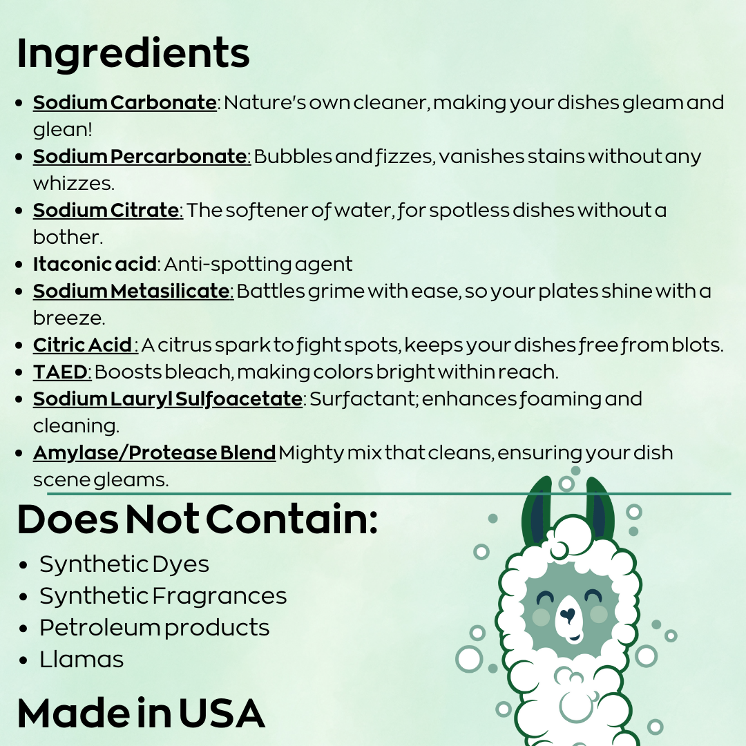 Green Llama Dish Washer Tablets (40ct)