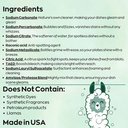 Green Llama Dish Washer Tablets (40ct)