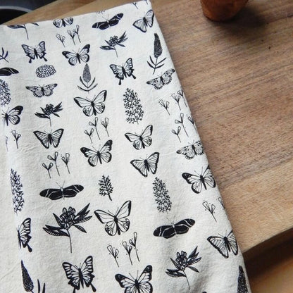 Handprinted Cotton Kitchen Towels