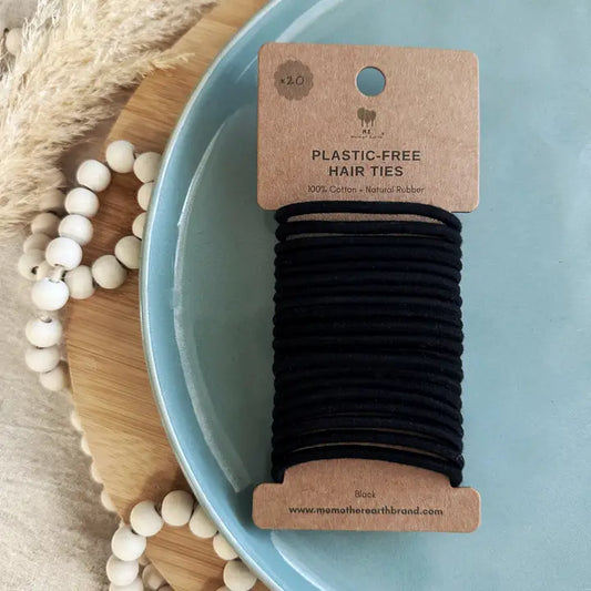 Plastic-Free Hair Ties - Black